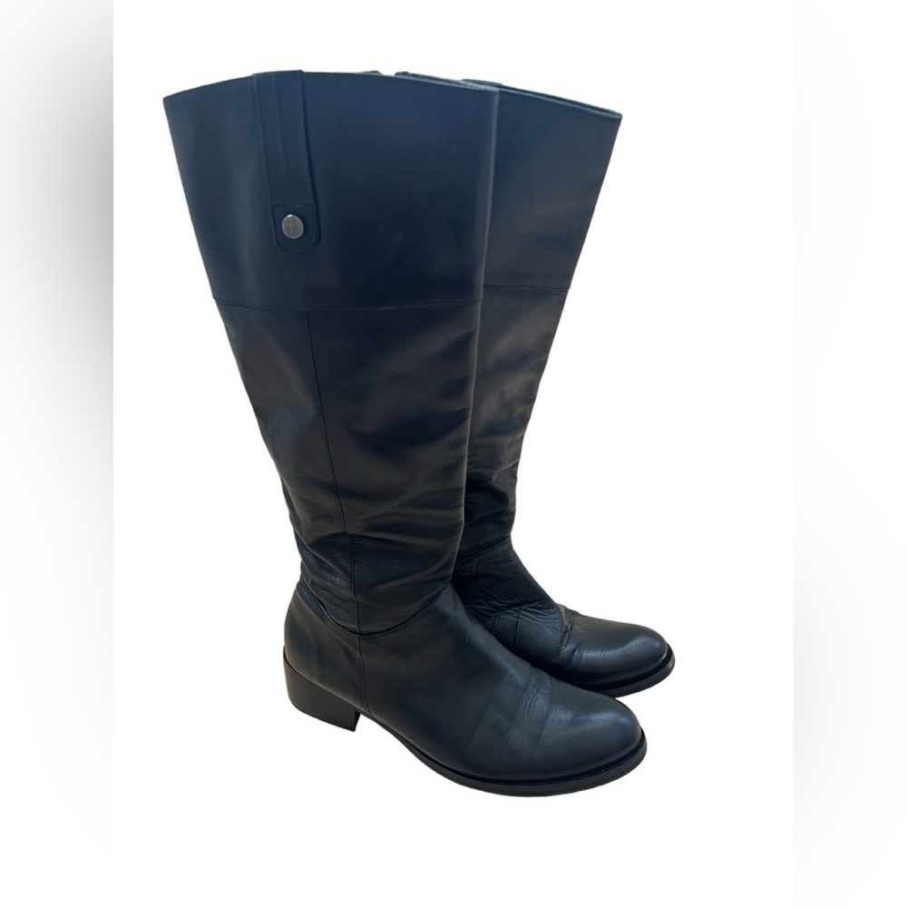 Ted & Muffy Tall Black Leather Boots Boots size 41/US 10